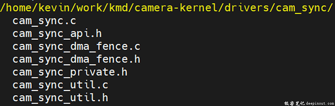 camera kmd 代码目录